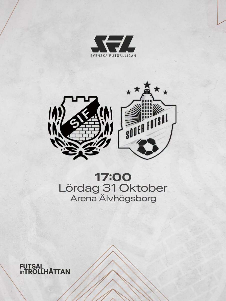 Event image Herr: Skoftebyns IF Futsal - Söder Futsalklubb | SFL Omgång 4