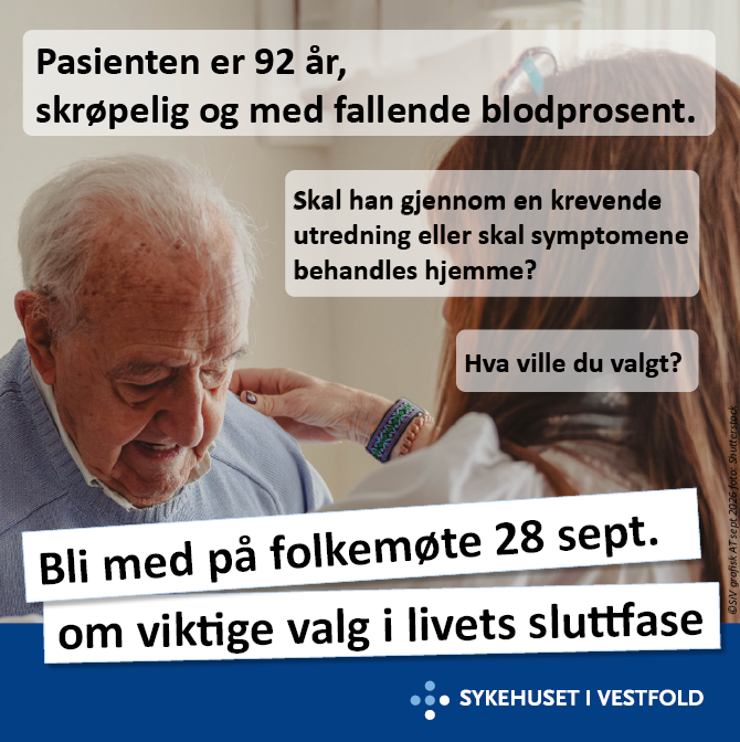 Event image Gratis Folkemøte i regi av Sykehuset i Vestfold
