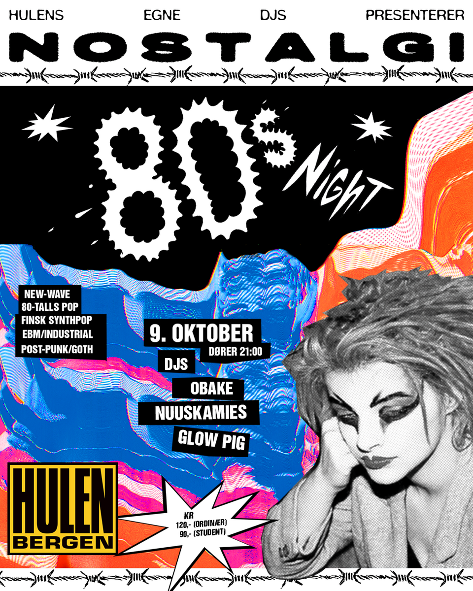 Event image Nostalgi: 80's night || Hulen
