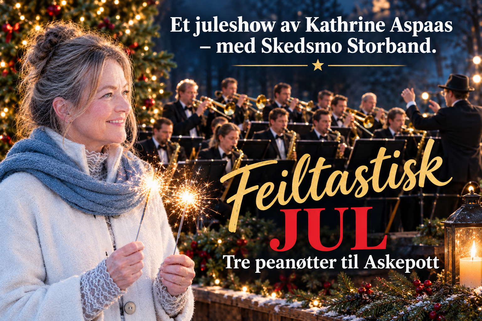 Event image Kathrine Aspaas & Skedsmo Storband - Feiltastisk Jul  Tre peanøtter til Askepott
