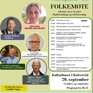 Event image Folkemøte med mening, mat og mot