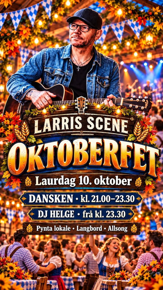 Event image OKTOBERFEST @LARRIS SCENE // LAURDAG 10/10-2026