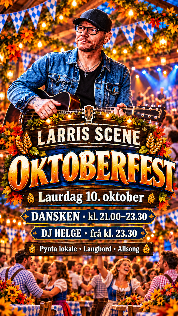 Event image OKTOBERFEST @LARRIS SCENE // LAURDAG 10/10-2026