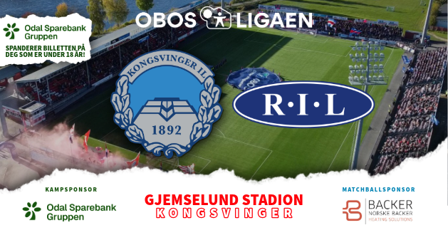 Event image KONGSVINGER - RANHEIM | OBOS-LIGAEN 2026