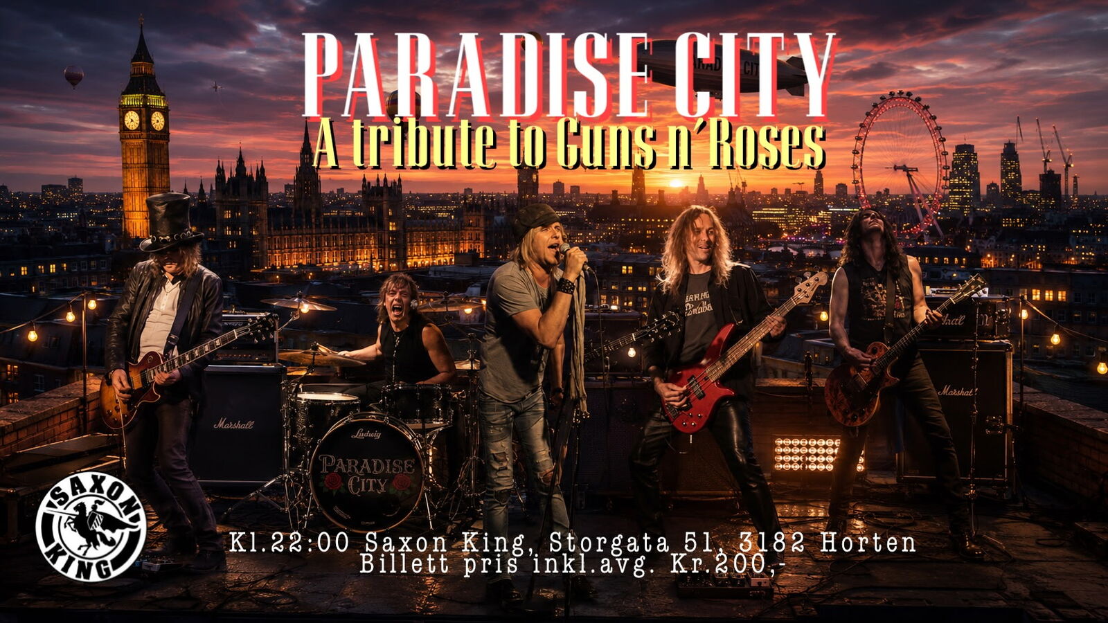 Event image PARADISE CITY a tribute to Guns n'Roses