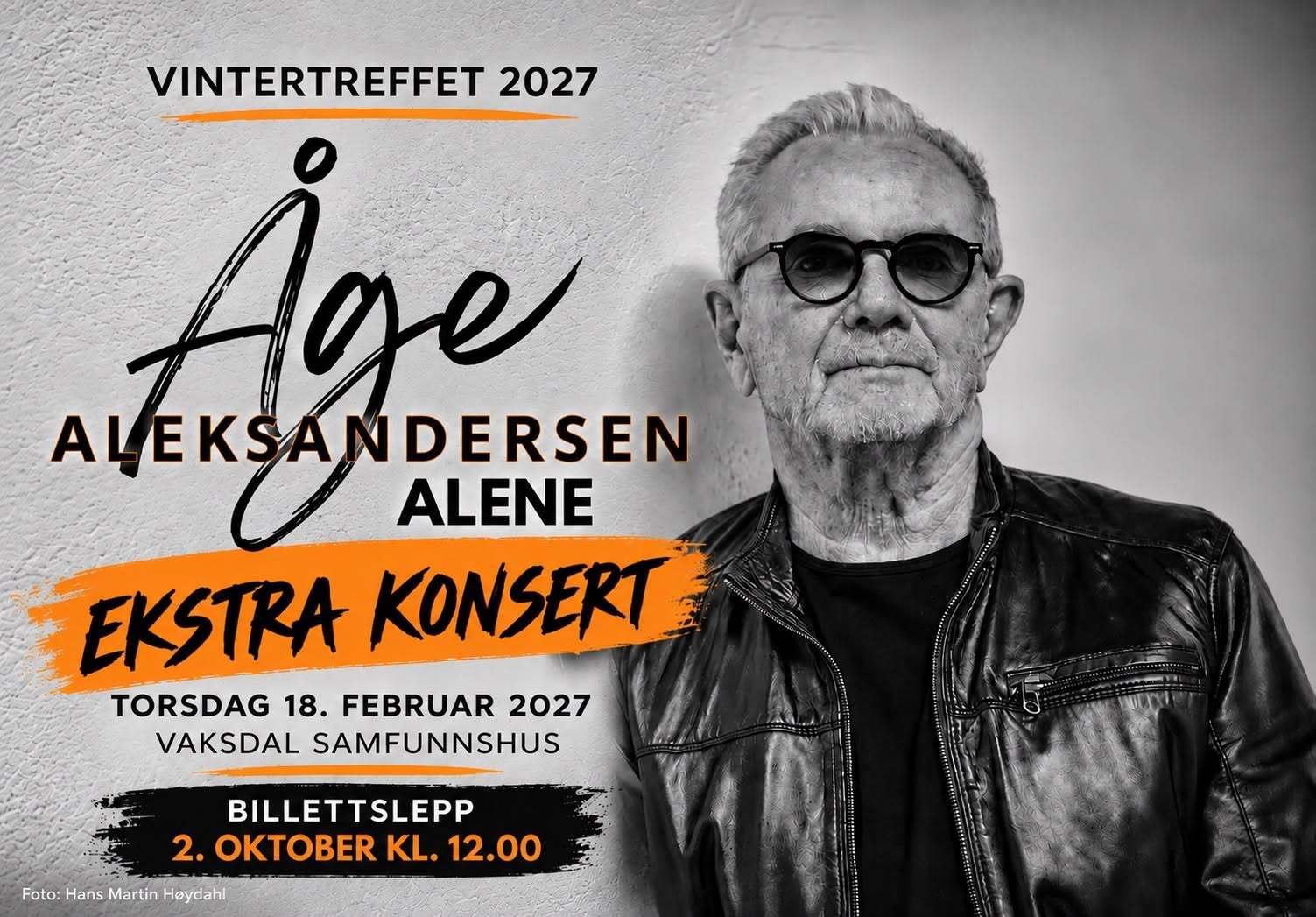 Event image ÅGE ALEKSANDERSEN  Alene   -Ekstrakonsert-