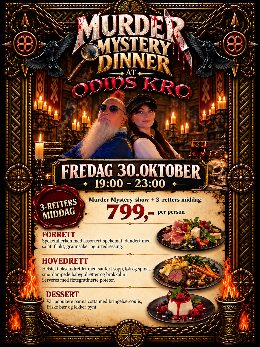 Murder Mystery Dinner at ODINS KRO