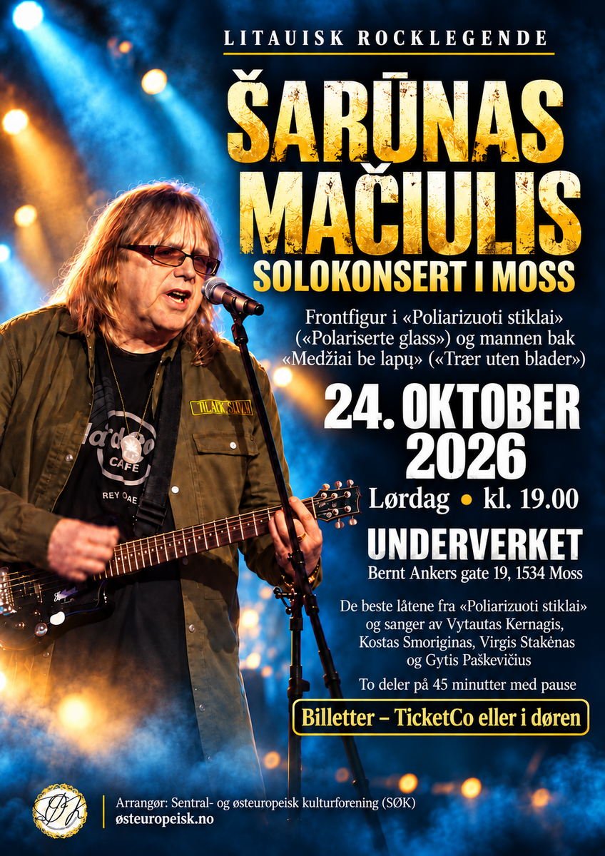 Event image Litauisk rocklegende Šarūnas Mačiulis – live i Moss