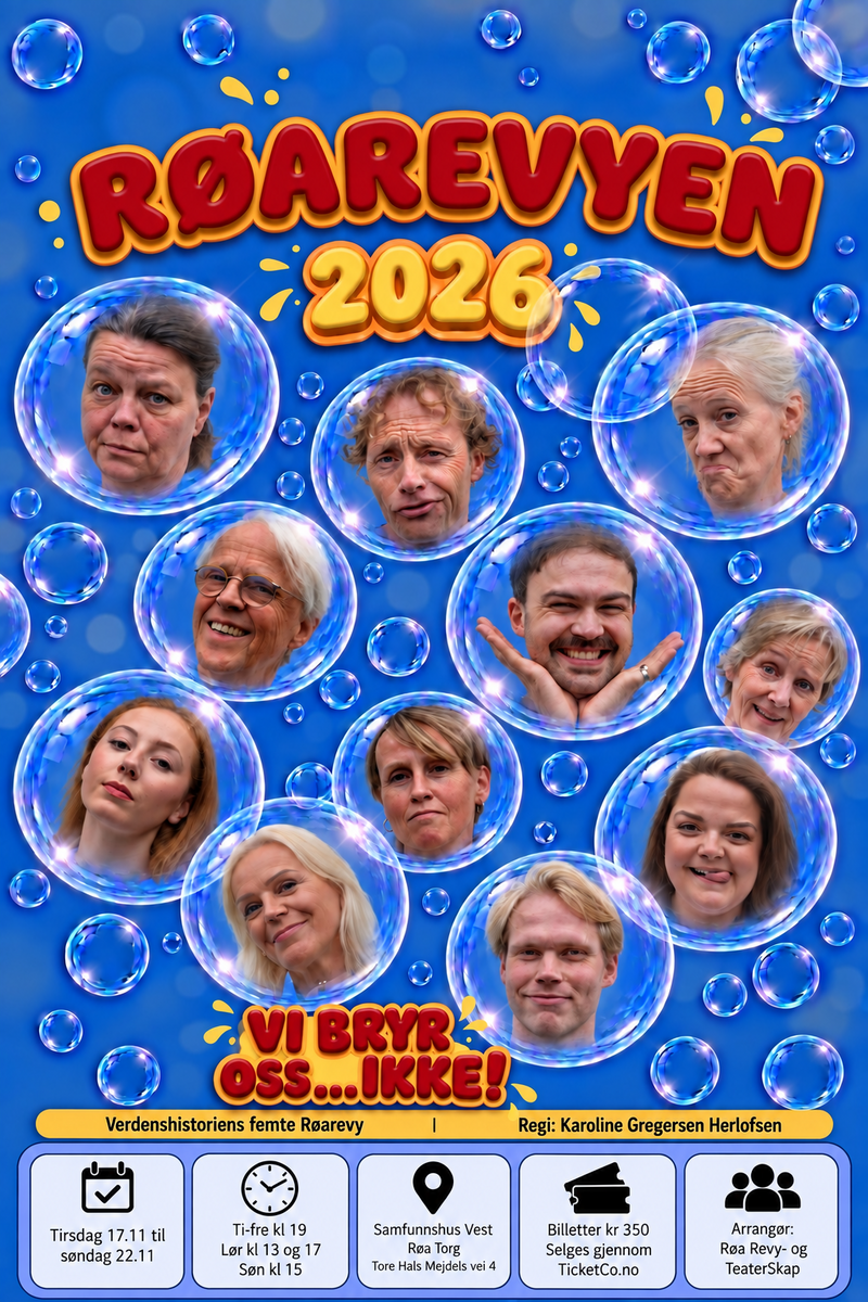 Event image Røarevyen 2026 - Vi bryr oss - IKKE! 