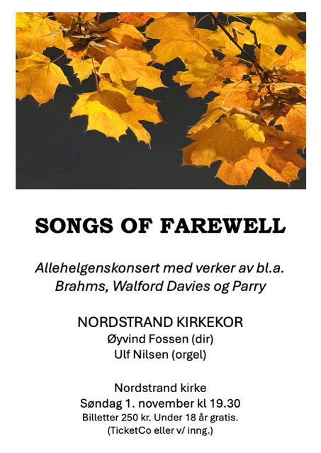 Event image Songs of farewell