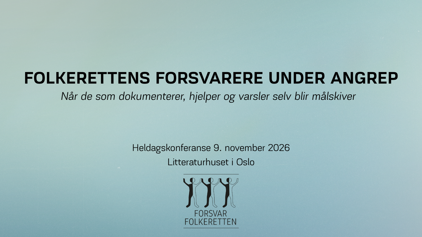 Event image Folkerettens forsvarere under angrep