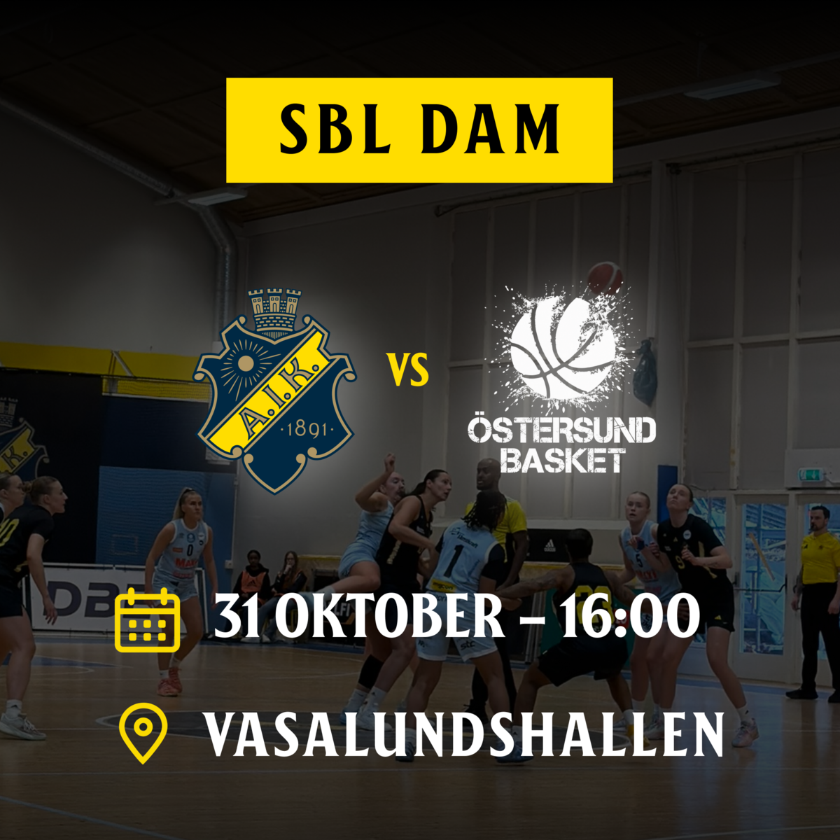 Event image SBL Dam: AIK Basket vs Östersund Basket