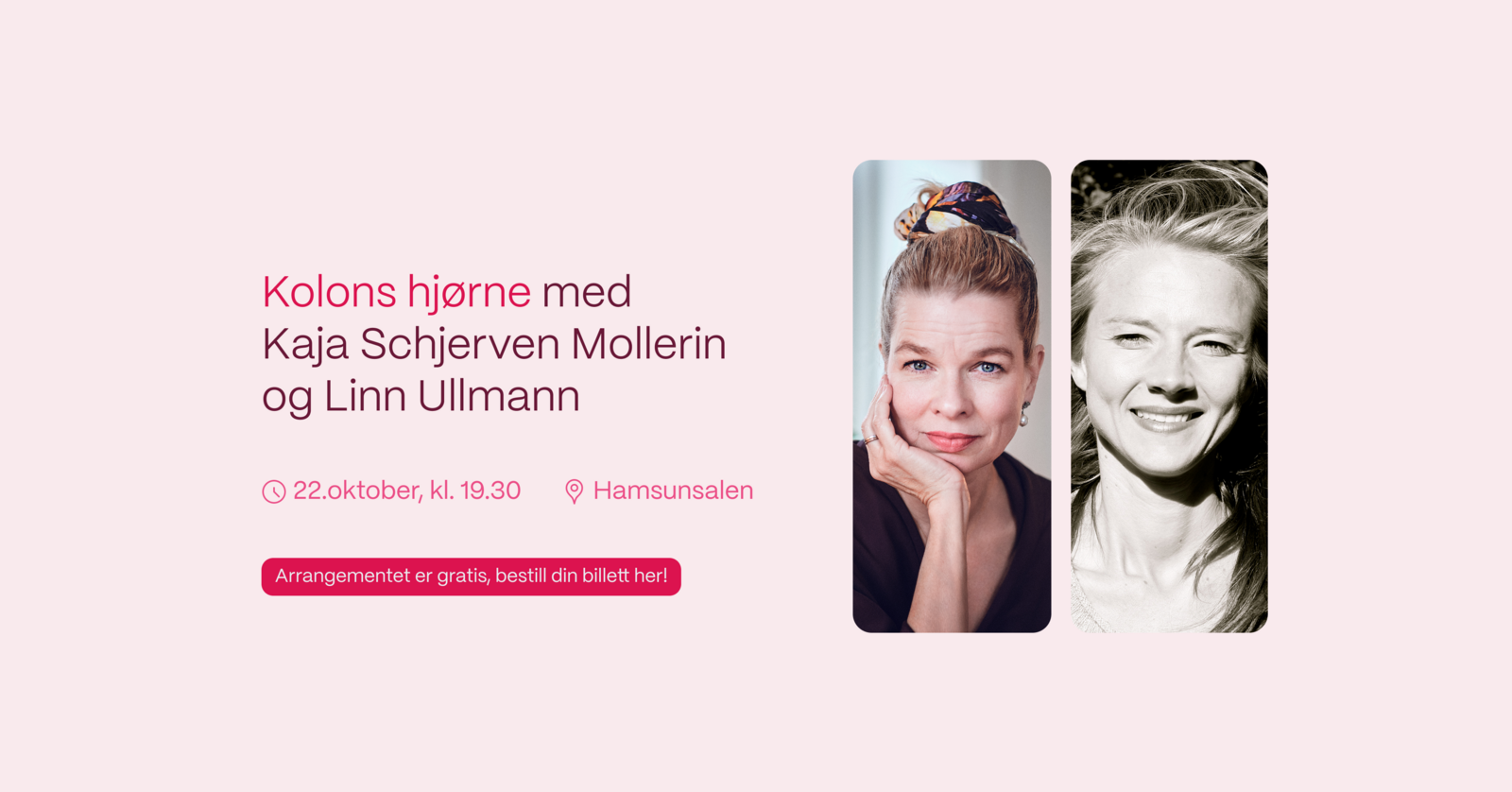 Event image Boklansering: Kaja Schjerven Mollerin