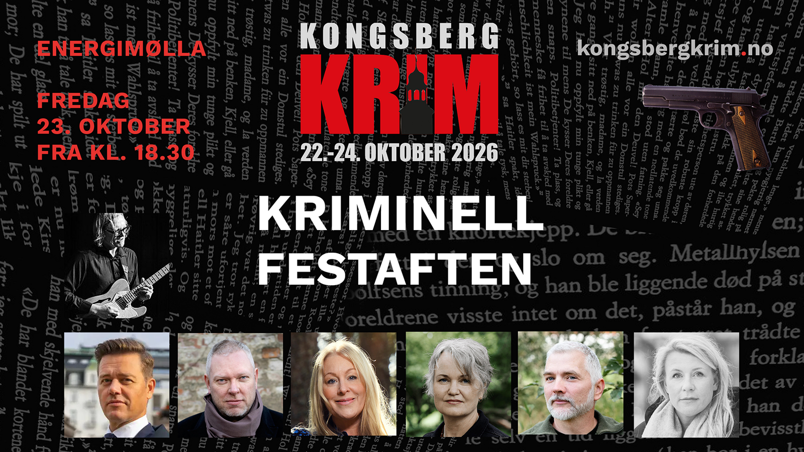 Event image Kongsberg Krim - Kriminell Festaften Fredag 23.10