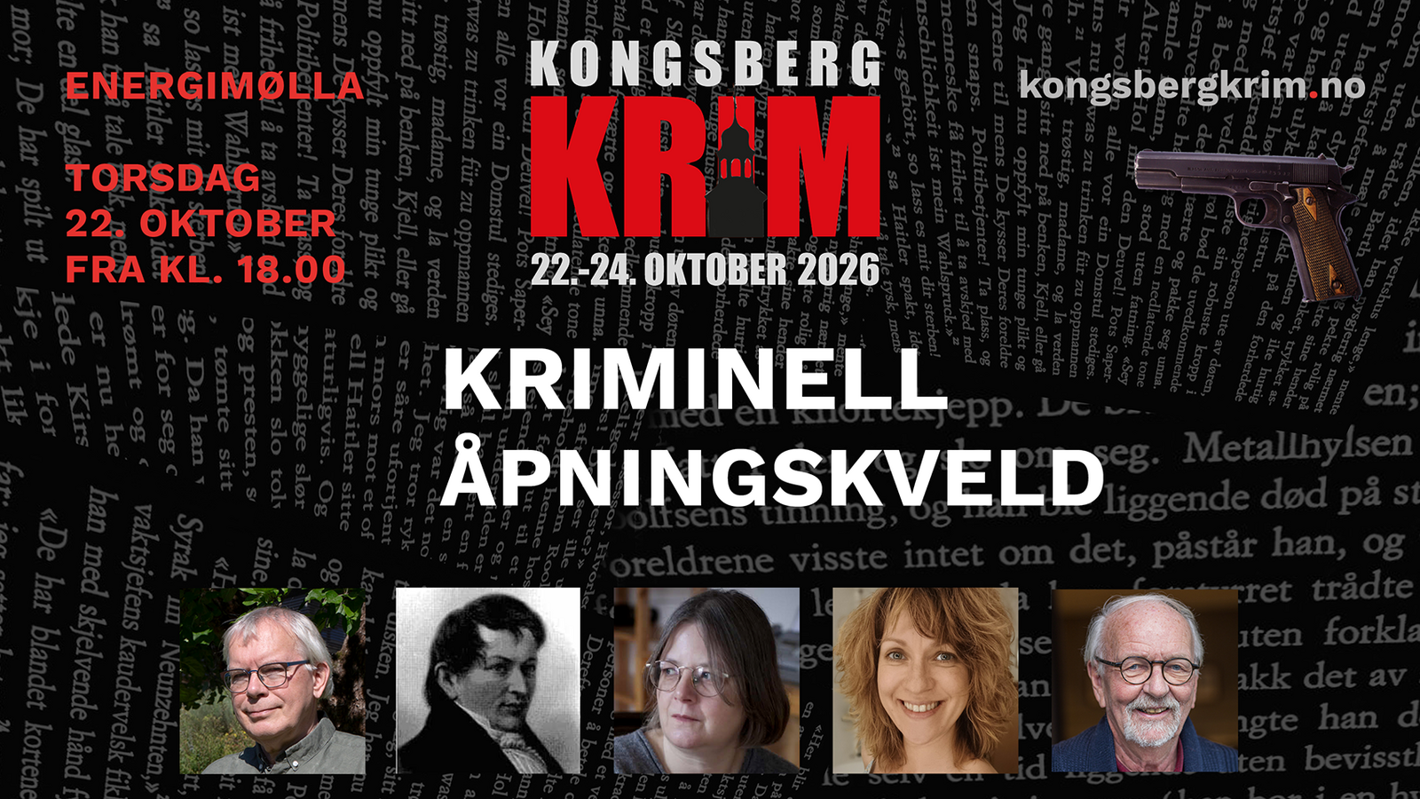 Event image Kongsberg Krim - Åpningskveld på Energimølla Torsdag 22. Oktober