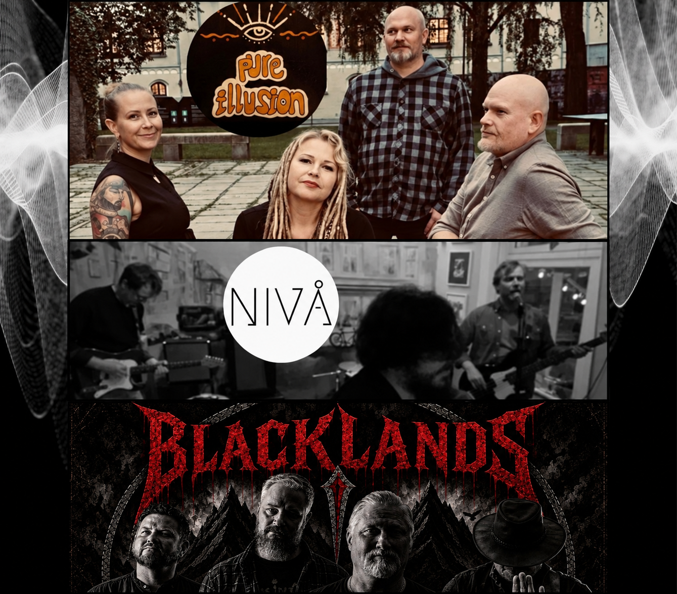 Event image  Trippelkonsert med Pure Illusion, Nivå og Blacklands på MIR
