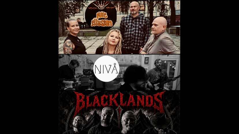 Event image  Trippelkonsert med Pure Illusion, Nivå og Blacklands på MIR