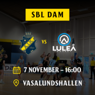 Event image SBL Dam: AIK Basket vs Luleå Basket