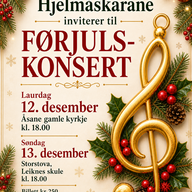 Event image  Hjelmåskarane og Korinor inviterer til Førjulskonsert