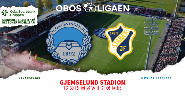 Event image KONGSVINGER - STABÆK | OBOS-LIGAEN 2026