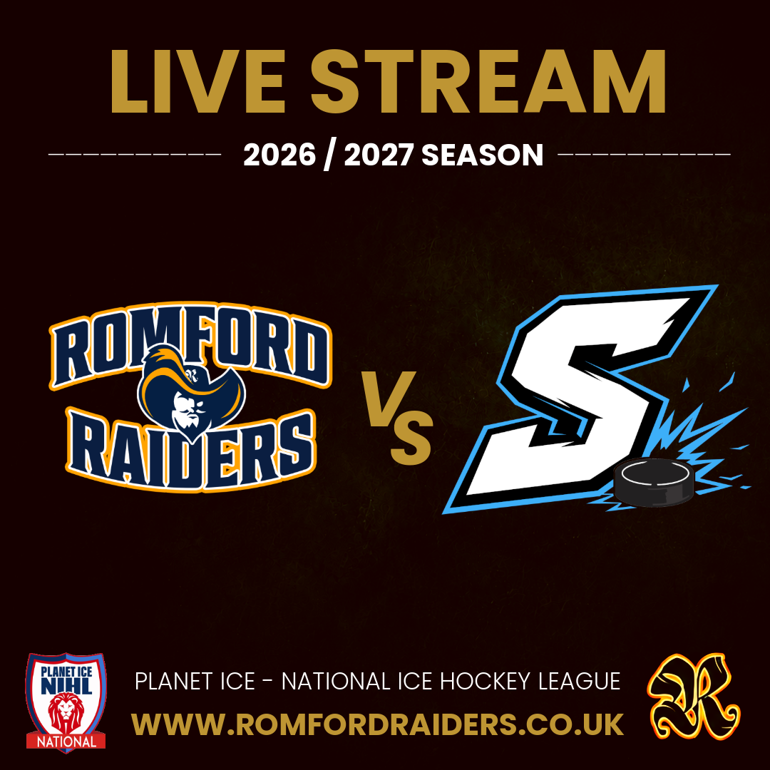 Event image **LIVE STREAM** Romford Raiders vs Solway IHC | Sunday 15th November 2026 | 17:15 Face Off