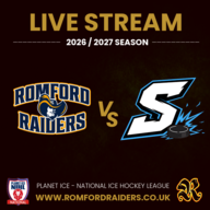 Event image **LIVE STREAM** Romford Raiders vs Solway IHC | Sunday 15th November 2026 | 17:15 Face Off