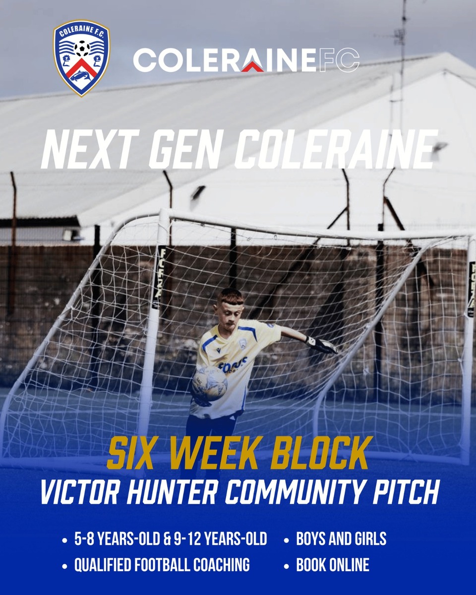 Event image COLERAINE FC NEXT GEN @ COLERAINE FC VICTOR HUNTER COMMUNITY PITCH