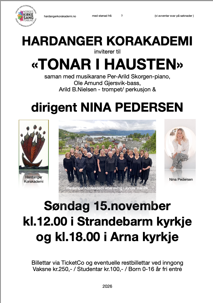 Event image "TONAR I HAUSTEN" i Arna med Hardanger KorAkademi