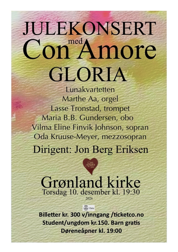 Event image GLORIA – Julekonsert med Con Amore ✨