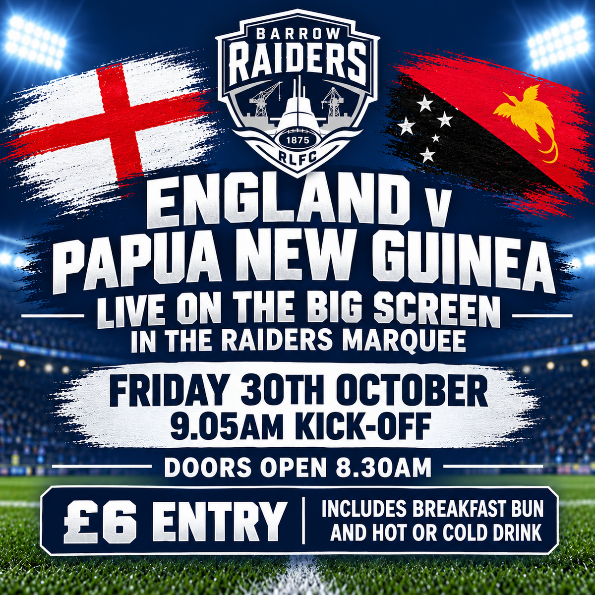 Event image England v Papua New Guinea on the Big Screen