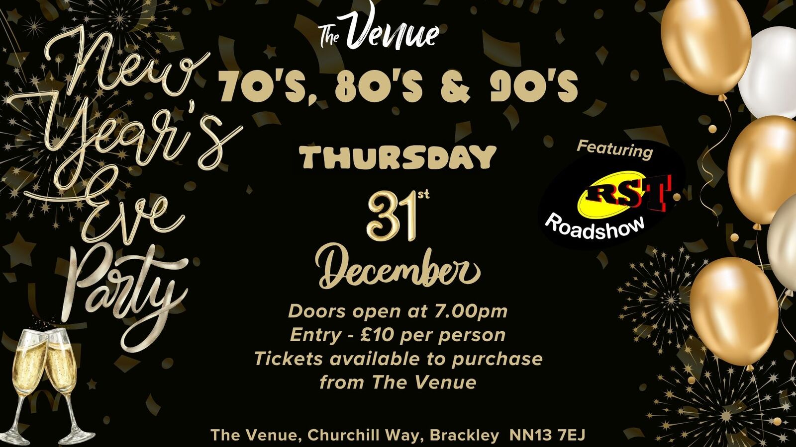 Event image New Years Eve 70,80,90s Night @ The Venue