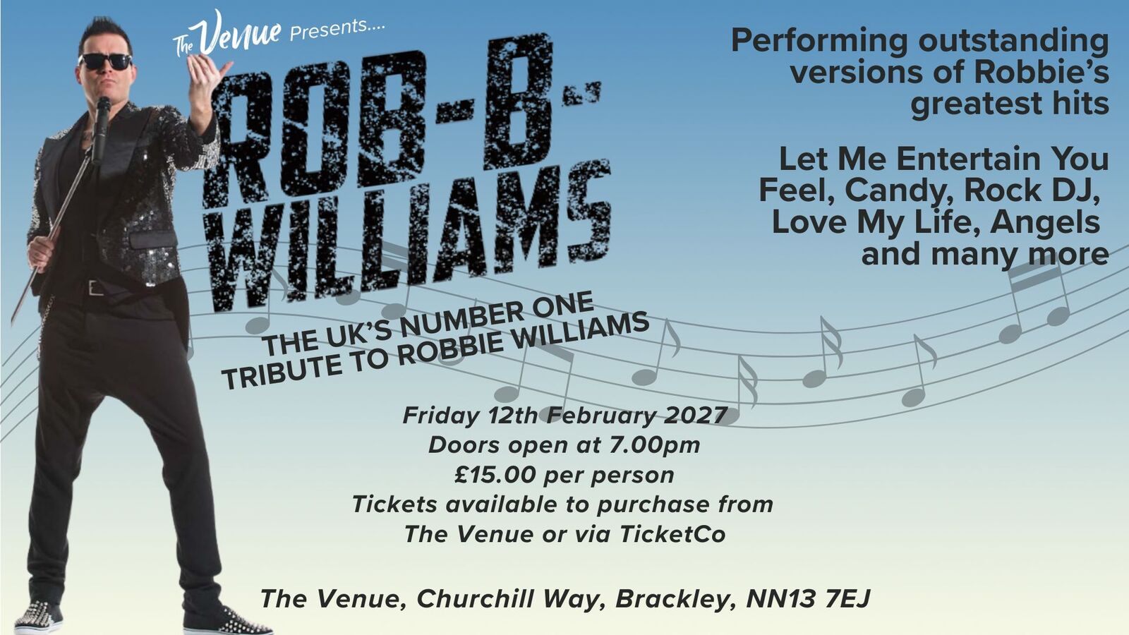 Event image ROB-B-WILLIAMS @ The Venue 12/02/27