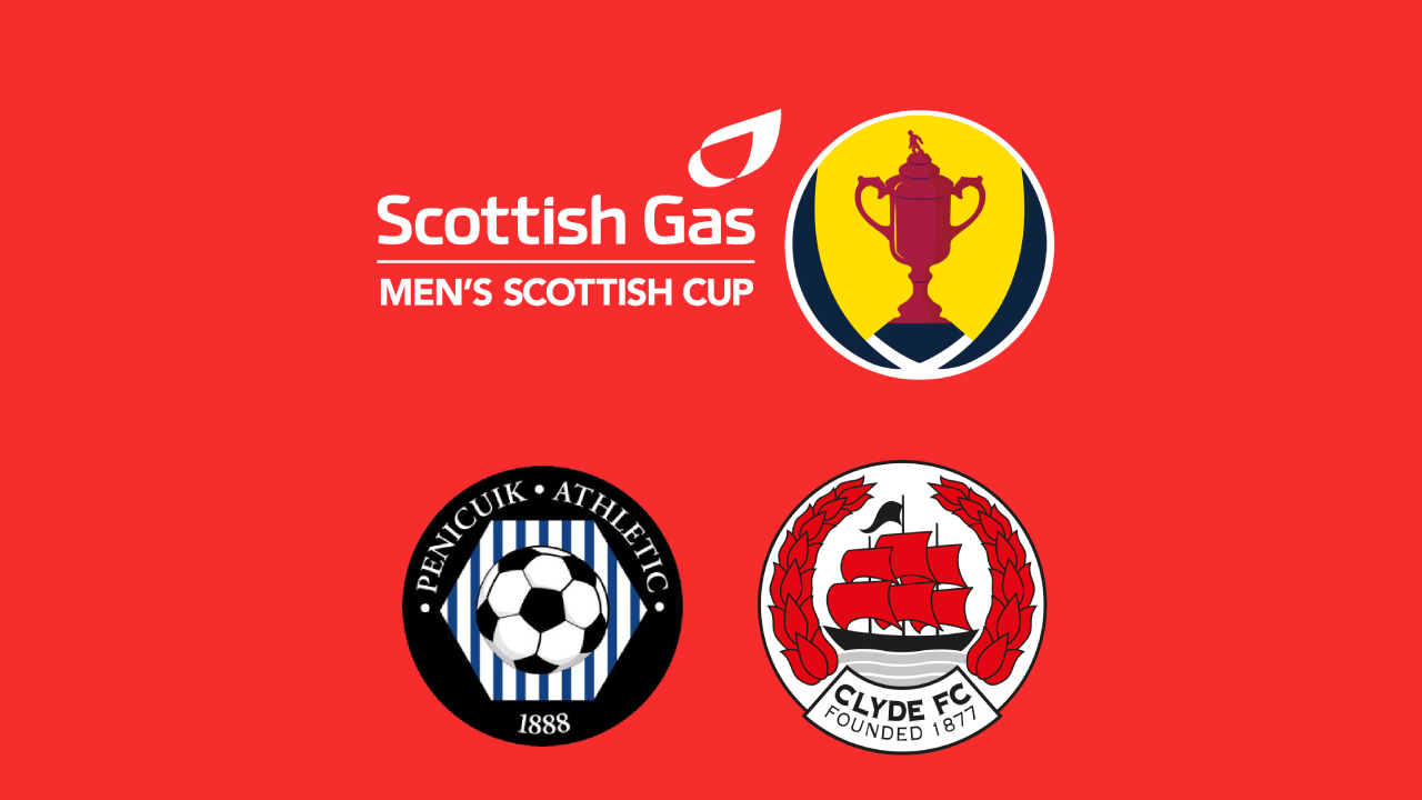 Event image Penicuik Athletic v Clyde | 27 October 2026 | Scottish Gas Scottish Cup | Clyde TV Live Stream