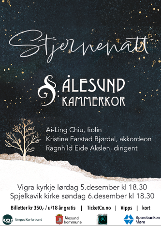 Event image Stjernenatt - Julekonsert med Ålesund kammerkor i Spjelkavik kyrkje, 06.12.26