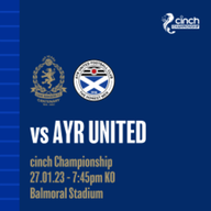 Event image for Cove Rangers FC v Ayr United FC - cinch Championship