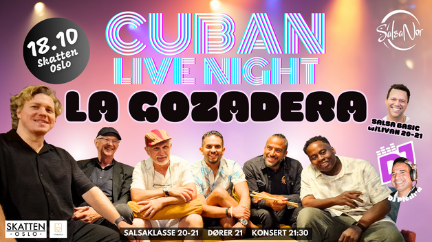 Event image Cuban Live Night 18.10 - La Gozadera // Skatten Oslo