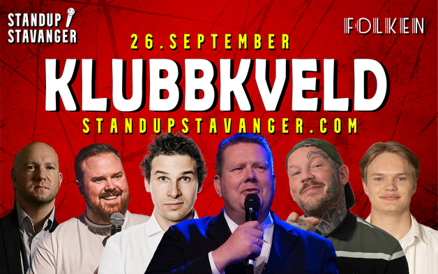Event image Standup Klubbkveld på Folken - 26. september