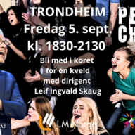Event image Bli med i Trondheims første PEACE CHOIR!! En kveld med kor for alle som har lyst.