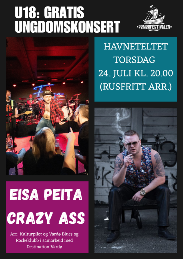Event image U 18: Ungdomskonsert med Eisa Peita // Crazy Ass (rusfri)