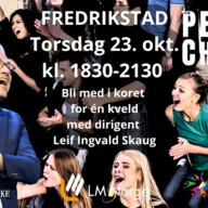 Event image Bli med i Fredrikstads første PEACE CHOIR! Én kveld med kor for alle som har lyst.