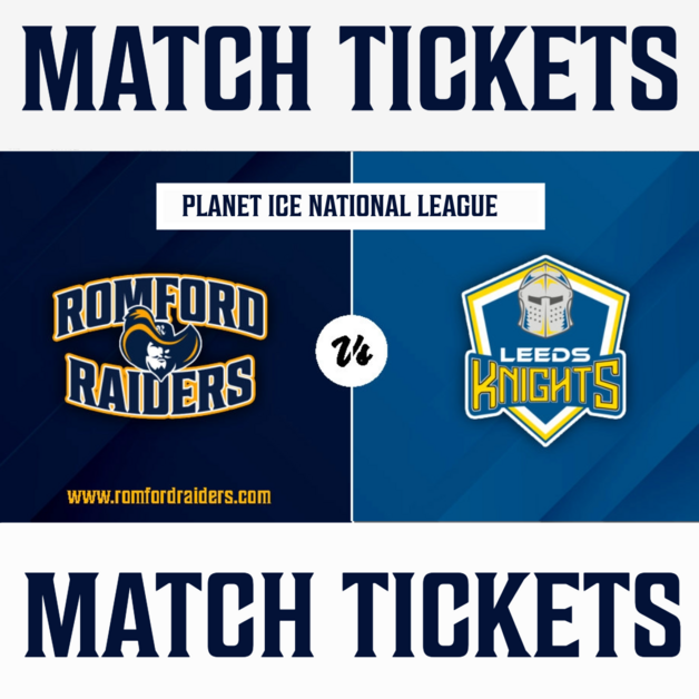 Event image Romford Raiders Ice Hockey vs Leeds Knights - SATURDAY - 04.10.2025