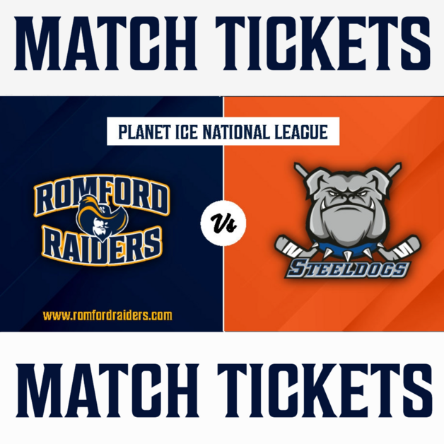Event image Romford Raiders vs Sheffield Steeldogs Ice Hockey Sunday 22.02.2026