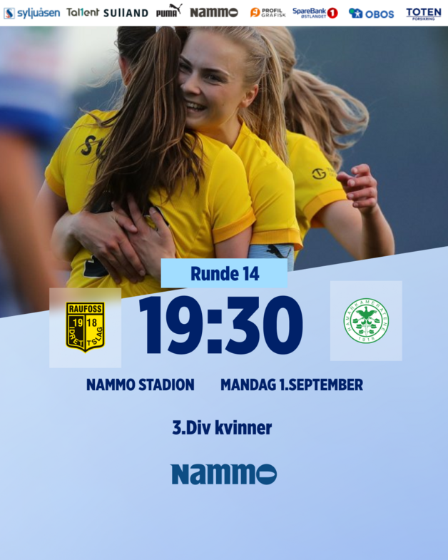 Event image Raufoss - Ottestad/HamKam 2 3.div kvinner