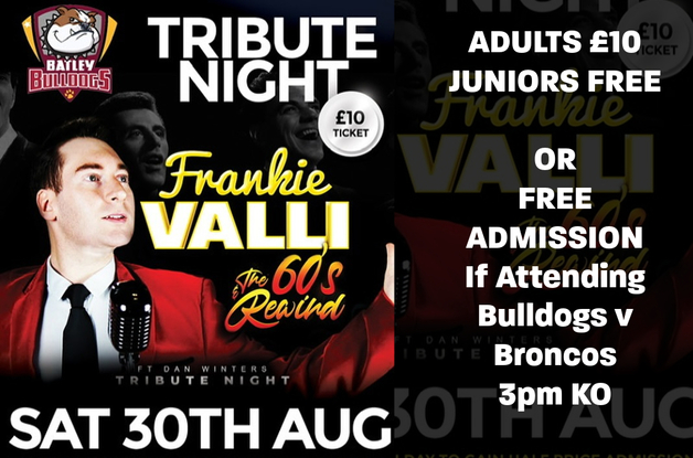 Event image FRANKIE VALLI Live at The Bulldogs