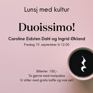 Event image Lunsj med kultur: Konsert: Duoissimo! 