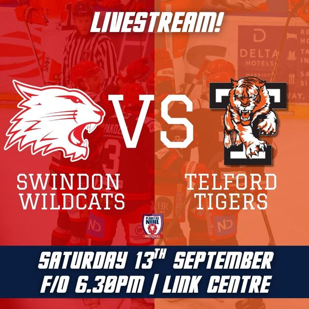 Event image LIVE STREAM - Swindon Wildcats v Telford Tigers  F/0 18:30
