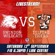 Event image LIVE STREAM - Swindon Wildcats v Telford Tigers  F/0 18:30