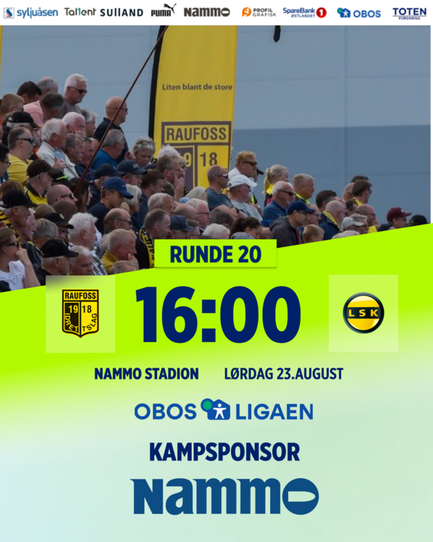 Event image Raufoss - Lillestrøm Obos-ligaen