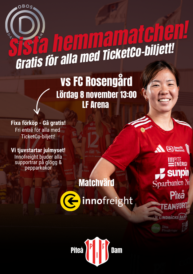 Event image Piteå IF DFF vs FC Rosengård