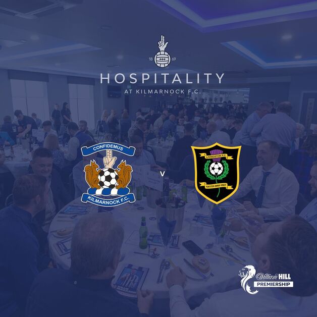 Event image Kilmarnock vs Livingston Hospitality - Saturday 21st March, 3pm
